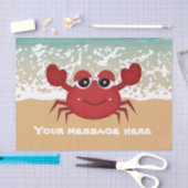 かわいい追加メッセージビーチカニパーティー組織 薄葉紙 (クラフト)