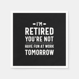 かわいい退職おもしろい、退職おもしろい退職した スタンダードカクテルナプキン