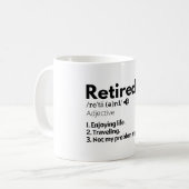 かわいい退職おもしろい、退職おもしろい退職者 コーヒーマグカップ (正面左)