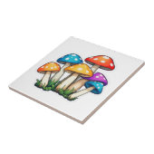 かわいい透明なきのこイラスト タイル (側面)