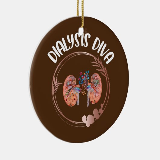 かわいい透析ナース腎臓美術移植技術 セラミックオーナメント (右)