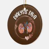 かわいい透析ナース腎臓美術移植技術 セラミックオーナメント (左)