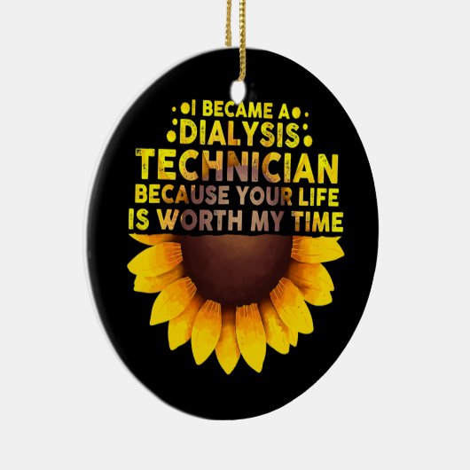 かわいい透析技術者男性へ女性 セラミックオーナメント (右)