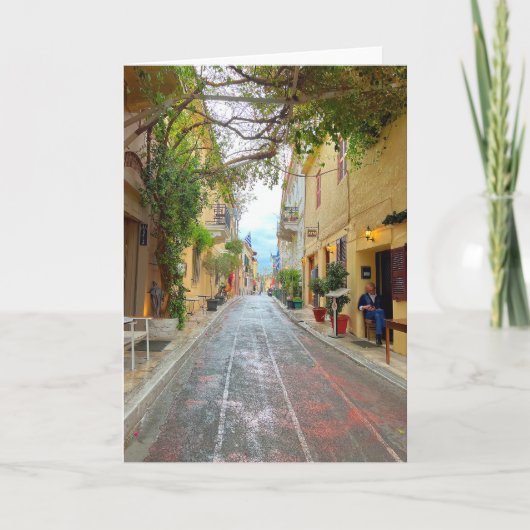 かわいい通りインアテネギリシャ カード (正面)