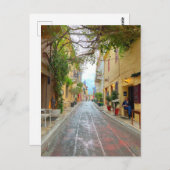 かわいい通りインアテネギリシャ ポストカード (正面/裏面)