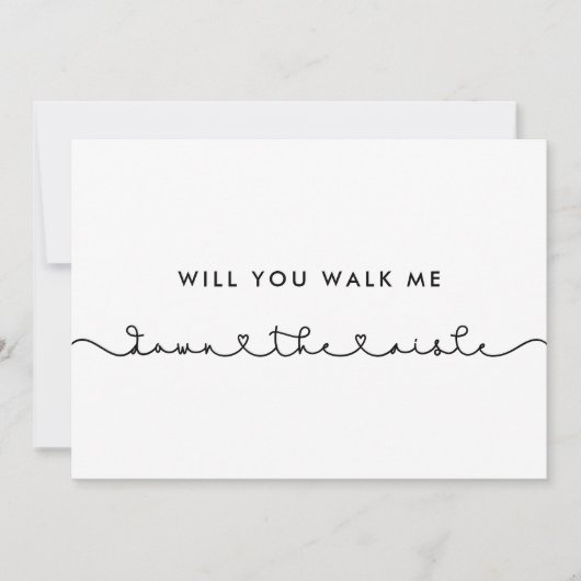 かわいい通路提案カードを下ろしてくれないか 招待状 (正面)