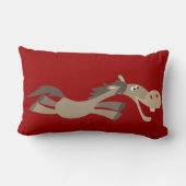 かわいい速い漫画の馬の腰枕 ランバークッション (裏面)