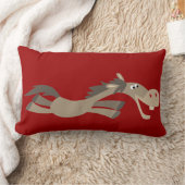 かわいい速い漫画の馬の腰枕 ランバークッション (ブランケット)