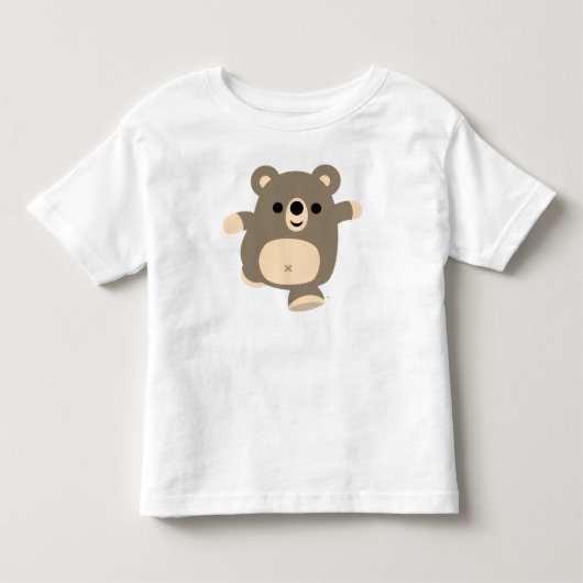 かわいい連続した漫画くまの子供のTシャツ トドラーTシャツ (正面)