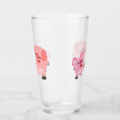 かわいい連続した漫画のブタ タンブラーグラス (左)