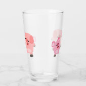 かわいい連続した漫画のブタ タンブラーグラス (右)