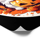 かわいい遊は小さなカボチャで子猫 ポスター (角)