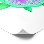 かわいい遊び心のあるカメの子供部屋のアート ポスター (角)