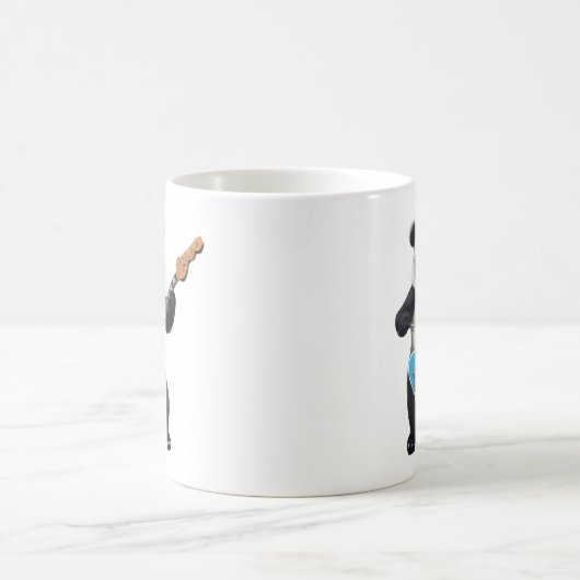 かわいい遊パンダのギター、音楽パンダ好き コーヒーマグカップ (中央)