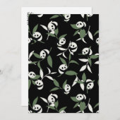 かわいい遊パンダの竹園 サンキューカード (正面/裏面)