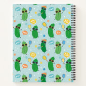 かわいい遊ピクルスのライトブルー ノートブック (裏面)