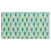 かわいい遊ピクルスのライトブルー 枕カバー (正面左)