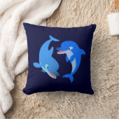 かわいい遊マンガのイルカ枕 クッション (ブランケット)