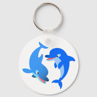 かわいい遊マンガのイルカKeychain キーホルダー