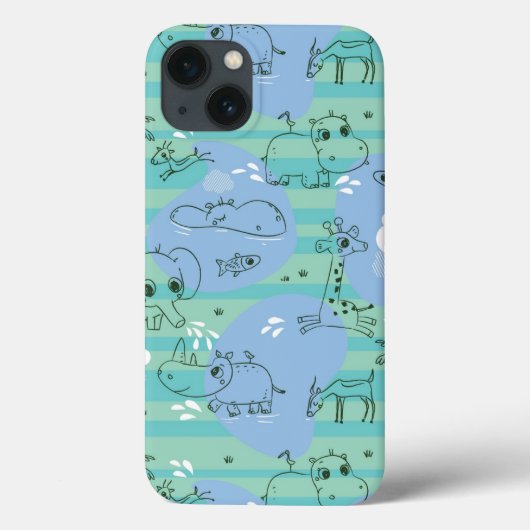 かわいい遊動物の水3 Case-Mate iPhoneケース (裏面)