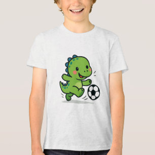 かわいい遊恐竜のサッカーTシャツ トライブレンドTシャツ