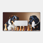 かわいい遊犬の胸 デスクマット (キーボード&マウス)