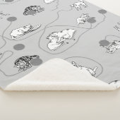 かわいい遊猫とベビーパタいけなーン シェルパブランケット (3/4)