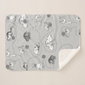 かわいい遊猫とベビーパタいけなーン シェルパブランケット (正面(横))