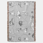 かわいい遊猫とベビーパタいけなーン スローブランケット (正面縦)