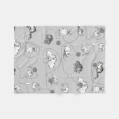 かわいい遊猫とベビーパタいけなーン フリースブランケット (正面(横))