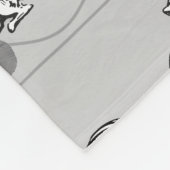 かわいい遊猫とベビーパタいけなーン フリースブランケット (角)