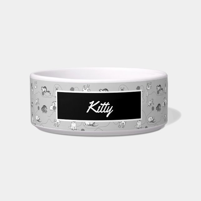 かわいい遊猫とペットいけな化け ボウル (正面)