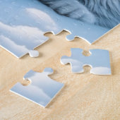 かわいい遊白猫の雪 ジグソーパズル (側面)