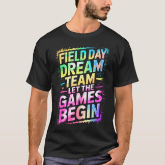 かわいい運動会 ドリームチーム ゲーム開始 先生 Tシャツ
