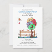 かわいい遠くにパーティー 招待状 (正面)