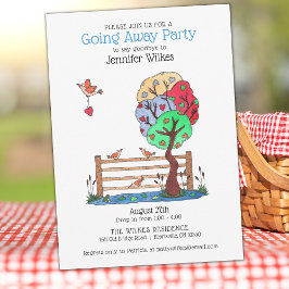 かわいい遠くにパーティー 招待状