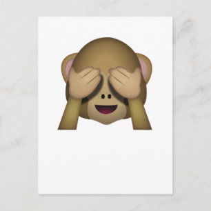 かわいい邪悪な猿Emojiを見ないで下さい ポストカード