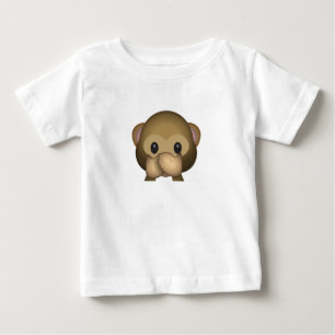かわいい邪悪な猿Emojiを話さないで下さい ベビーTシャツ