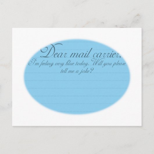 かわいい郵便配達員ユーモアジョークポストカード ポストカード (正面)
