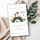 かわいい都市車おむつラッフルベビーシャワー エンクロージャーカード