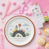 かわいい都市車の道路の街並み赤ちゃんシャワー ペーパープレート (パーティー)