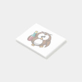 かわいい酔った漫画のフクロウ ポストイット (アングル)