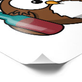 かわいい酔っ払い漫画フクロウ フォトプリント            (角)