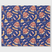 かわいい醜いクリスマスセーター天気冬海軍 ラッピングペーパー (フラット)