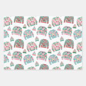 かわいい醜いクリスマスセーター ラッピングペーパーシート (正面2)