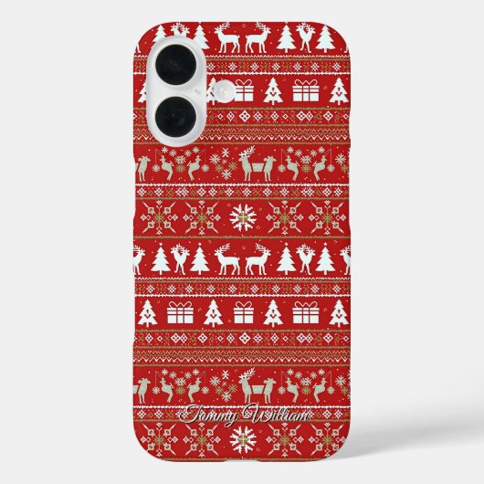 かわいい醜いクリスマスセーター Case-Mate iPhoneケース (裏面)
