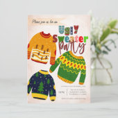 かわいい醜いセータークリスマスパーティの招待状 (スタンド正面)