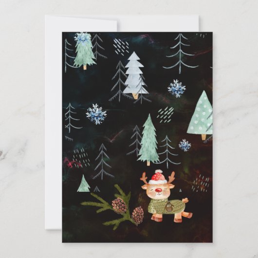 かわいい醜いセータークリスマスパーティの招待状 招待状 (裏面)