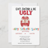 かわいい醜いセータークリスマスパーティー 招待状 (正面)