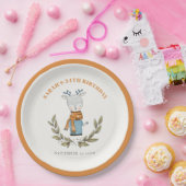 かわいい醜いセーター冬トナカイ任意の年齢誕生日 ペーパープレート (パーティー)